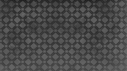 Seamless dark black anthracite grey grey cement stone concrete paper textile tile wallpaper texture background, with hexagonal hexagon diamond / rhombus / lozenge shape pattern print