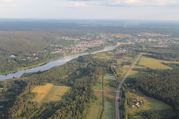 Panoramic landscape from above