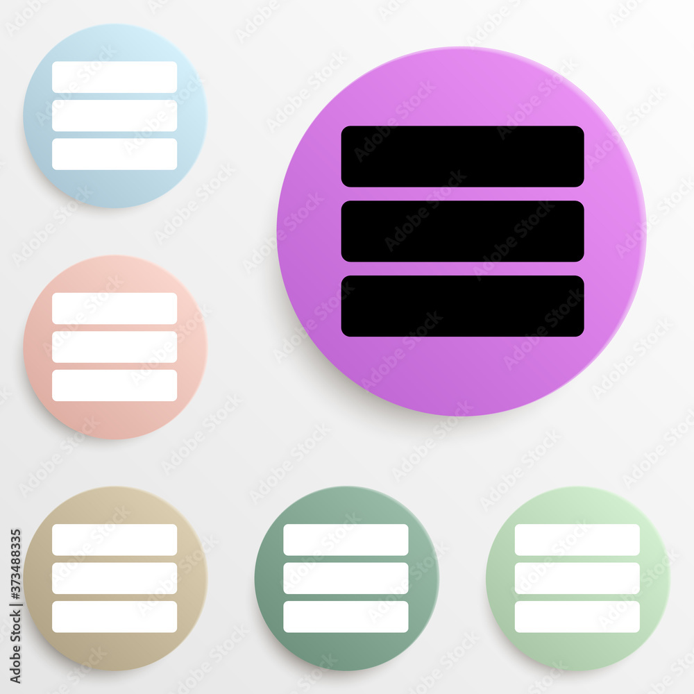 Poster strips badge color set. simple glyph, flat vector of web icons for ui and ux, website or mobile appl