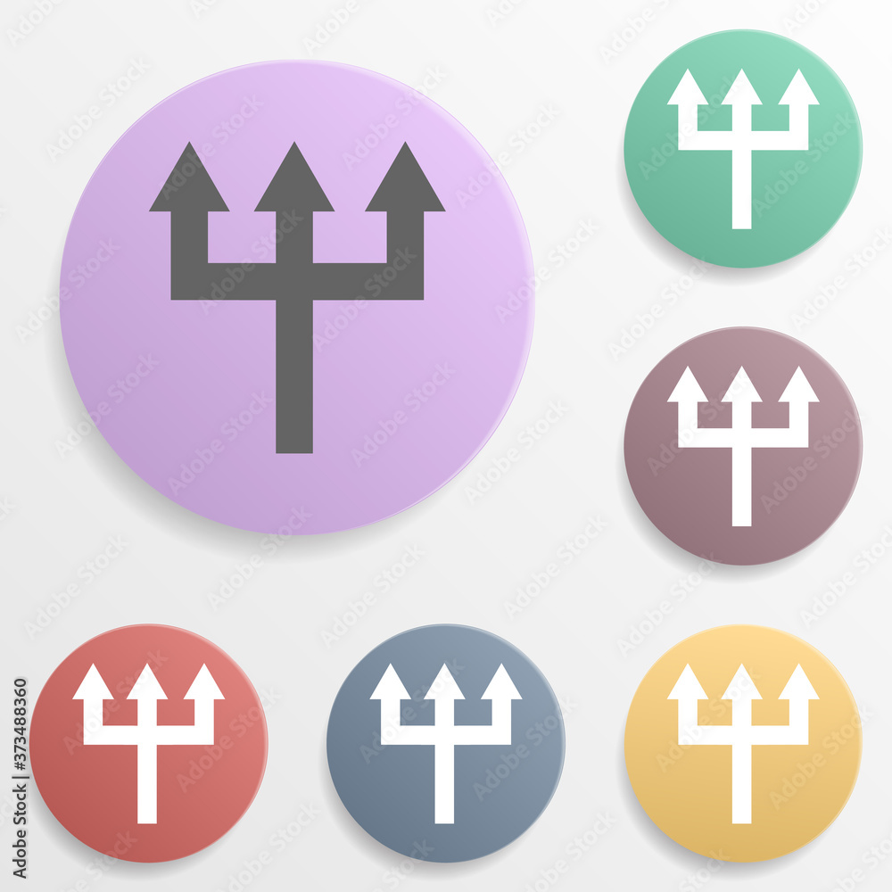 Poster arrow badge color set icon. simple glyph, flat vector of arrows icons for ui and ux, website or mobi