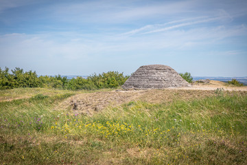 Fort turret from the great war partly destroyed