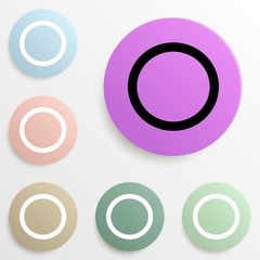 a circle badge color set. Simple glyph, flat vector of web icons for ui and ux, website or mobile application