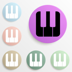 Obraz premium piano keys badge color set. Simple glyph, flat vector of web icons for ui and ux, website or mobile application