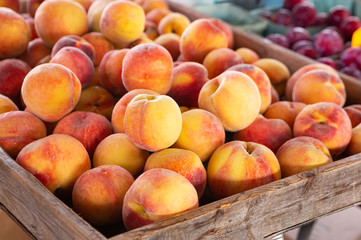 Yellow Peaches at a Local Farmer's Market