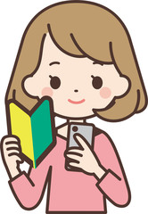 スマホ初心者の女性