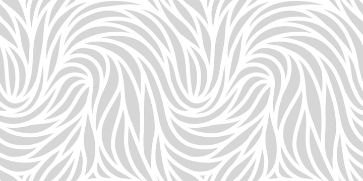 Fototapeta Elegant seamless floral pattern. Wavy vector abstract background. Stylish modern monochrome striped texture.