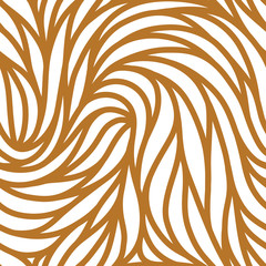 Elegant seamless floral pattern. Wavy vector abstract background. Stylish modern monochrome striped texture.