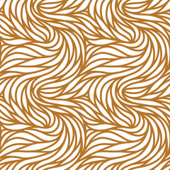 Elegant seamless floral pattern. Wavy vector abstract background. Stylish modern monochrome striped texture.