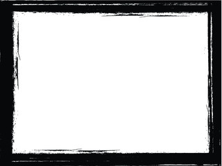 Set of Grunge Black and White Frames . textured rectangles for image