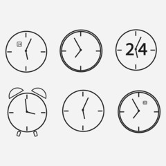 clock icon vector illustration