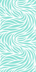 Elegant seamless floral pattern. Wavy vector abstract background. Stylish modern monochrome striped texture.