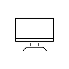 computer monitor icons set outline style