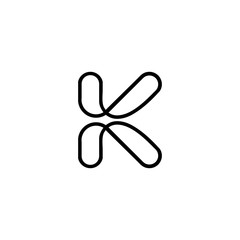 simple graphic k letter logo