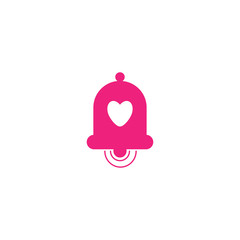 bell icon illustration love color design vector