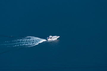 Aerial view of Boat on Water