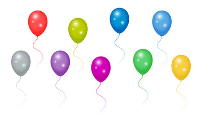 Balloon Vector Design for Birth Day Marriage Day or Party with different color