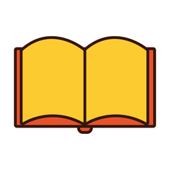 Fototapeta premium book school open line and fill style icon