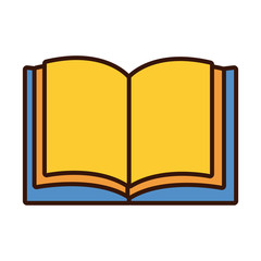 book school open line and fill style icon