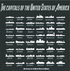 Set of the Capitals of the United States of America