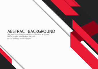 White Background With Red Color Line Solid Shape. Modern Design Graphic Vector.