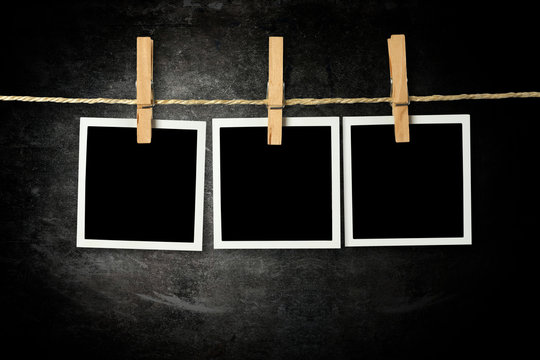 Photo of free space and rope with dark wall background 