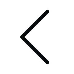 Arrow left isolated icon, direction to the left outline vector icon with editable stroke