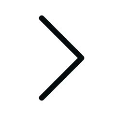 Arrow right isolated icon, direction to the right outline vector icon with editable stroke
