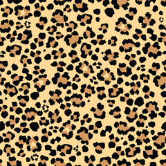 Fototapeta na wymiar Leopard vector seamless pattern