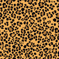 Fototapeta na wymiar Leopard vector seamless pattern