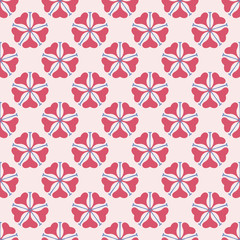 Red flower pattern for textile or packaging design