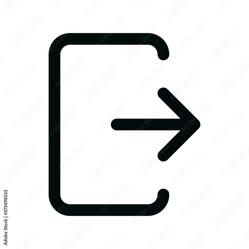 Poster website user logout isolated icon, web site account log out linear icon, site profile exit outline v