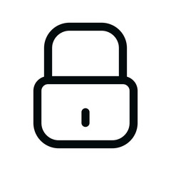 Closed access isolated icon, lock access linear icon, access denied outline vector icon with editable stroke