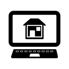 Online Real Estate Support Icon. Home icon