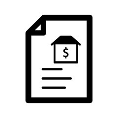 Property document icon. Home financial policy icon.	