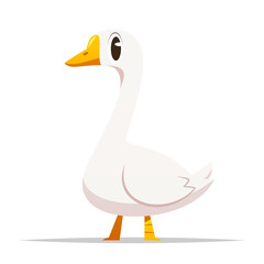 Cartoon goose vector isolated illustration