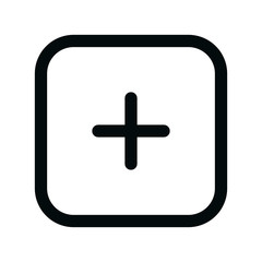 Obraz premium Add new square isolated icon, plus square outline vector icon with editable stroke
