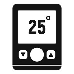 Wall climate remote control icon. Simple illustration of wall climate remote control vector icon for web design isolated on white background