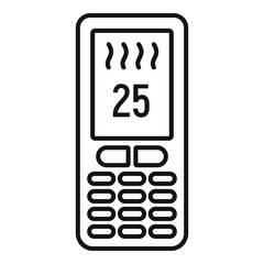 Climate remote control icon. Outline climate remote control vector icon for web design isolated on white background