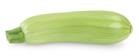 zucchini or marrow isolated on white background with clipping path and full depth of field