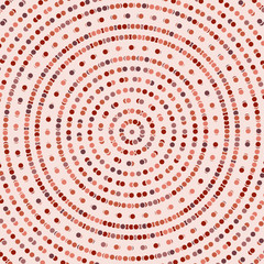 Geometric modern vector pattern. Red and pink ornament with dotted elements. Geometric abstract pattern