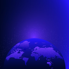 blue world map background