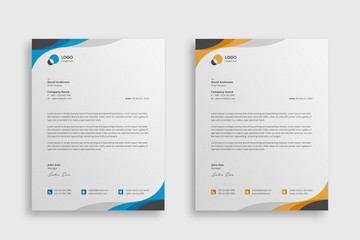 Abstract Corporate Business Style Letterhead Design Vector Template For Your Project. Simple And Clean Print Ready Design, Elegant Flat Design Vector Illustration.
