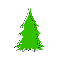 christmas tree vector illustration