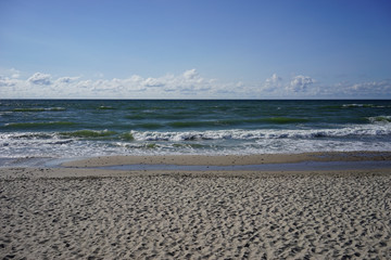 Deserted seascape on the Baltic sea