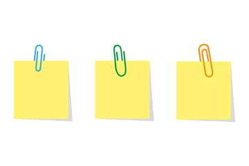 Realistic Yellow sticky note notes isolated on white. Square sticky paper reminders with shadows, paper page mock up.