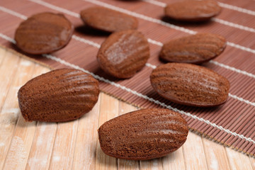 Chocolate Madeleines Close-up