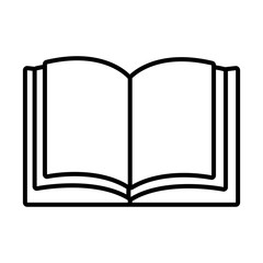 book school open line style icon