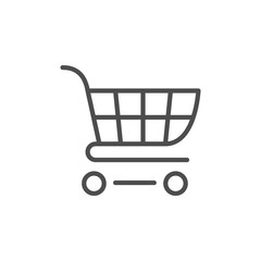Shopping cart line outline icon