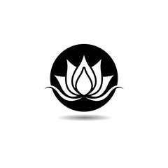 Black lotus logo template vector icon