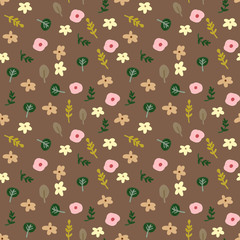 Mini Cute Floral Choco Seamless Pattern